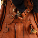 Chloé Stitching Leather Paraty Handbag