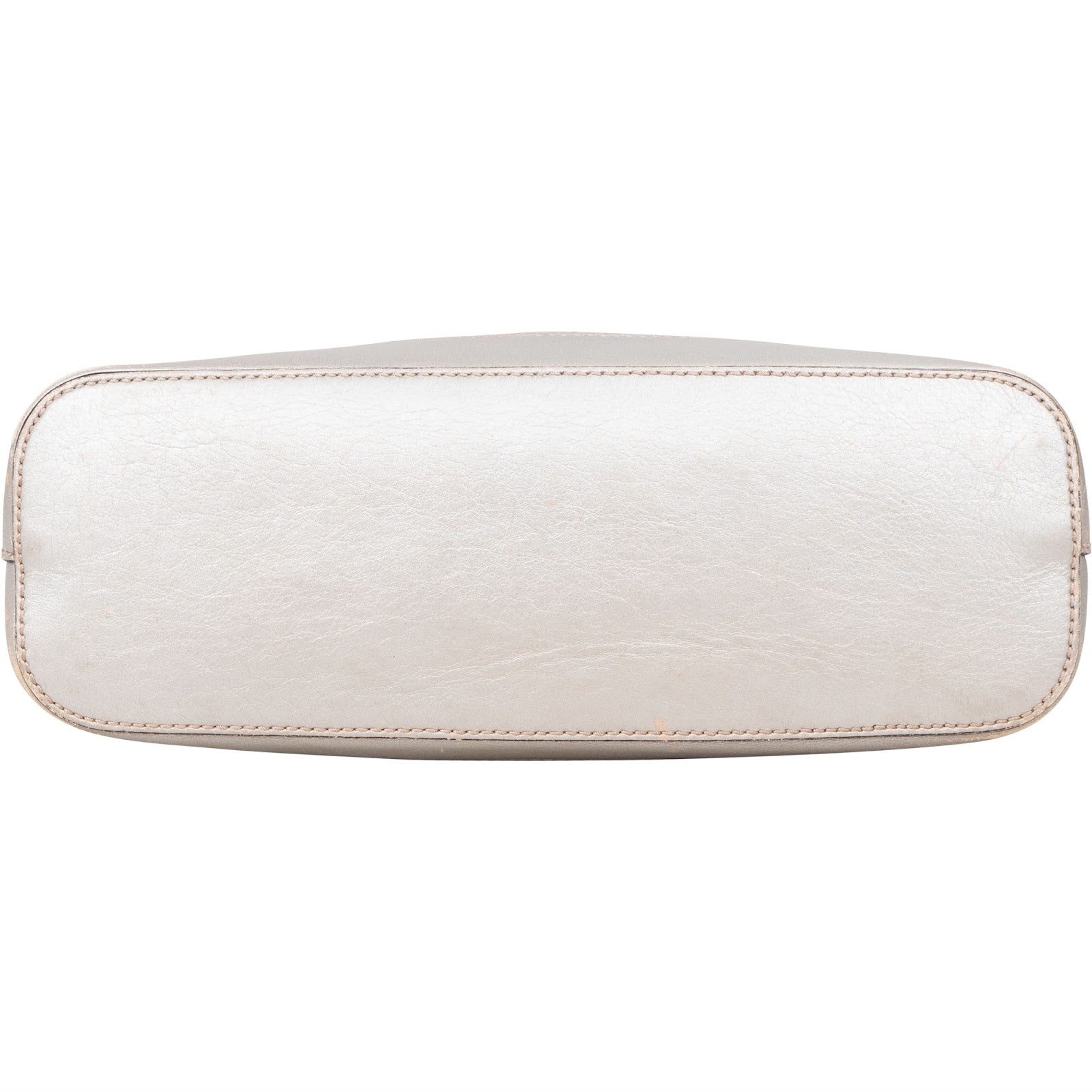 Gucci Silver Guccissima Leather Hobo Shoulder Bag - vintageandkickz