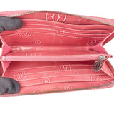 Cartier Pink Patent Leather Limited Happy Birthday Zip Around Wallet