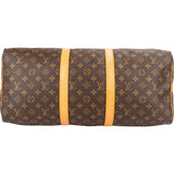 Louis Vuitton Monogram Canvas Keepall 50 Bandoulière Travel Bag