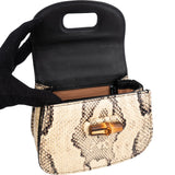 Gucci Multicolor Python Leather Bamboo 1947 Mini Top Handle Handbag