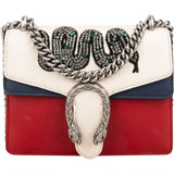 Gucci Tricolor Leather Dionysus Crystal Snake Small Crossbody Bag