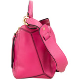 Loewe Pink Grained Calfskin Puzzle Crossbody Handbag