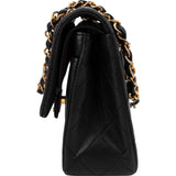 Chanel Quilted Lambskin Small 24K Gold Double Flap Shoulder Bag