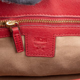 MCM Visetos Monogram Embossed Leather Patricia Saddle Shoulder Crossbody Bag