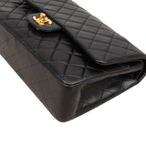 Chanel Quilted Lambskin Medium 24K Gold Double Flap Shoulder Bag