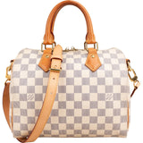 Louis Vuitton Monogram Damier Azur Canvas Speedy 25 Bandouliere Handbag