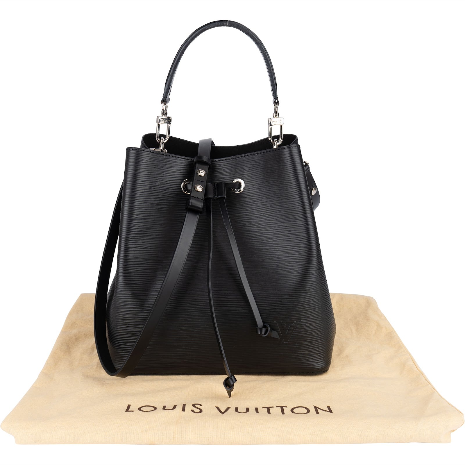 Louis Vuitton Noir Epi Leather NéoNoé Crossbody Bag - vintageandkickz