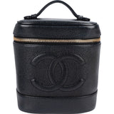 Chanel Caviar Leather CC Vanity Case Handbag