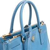 Prada Blue Saffiano Leather Galleria Handbag