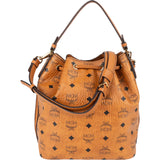 MCM Monogram Visetos Drawstring Bucket Handbag