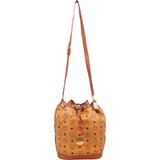 MCM Monogram Visetos Drawstring Bucket Crossbody Bag