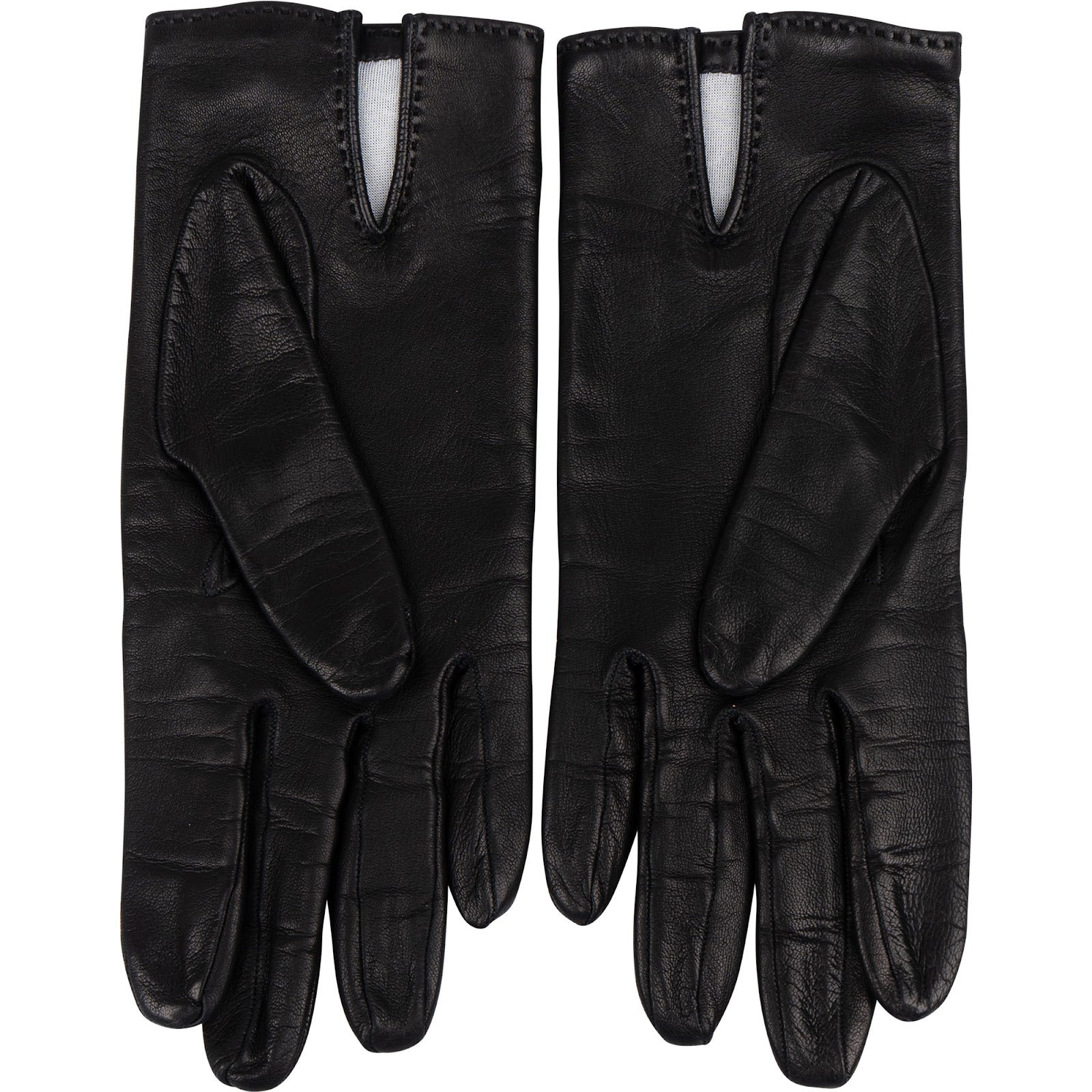 [🔄️B08 / F40] Hermès Black Leather Kelly Gloves - vintageandkickz