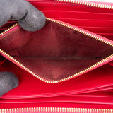 Prada Vitello Move Leather Zip Around Wallet