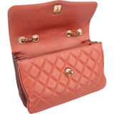 Chanel Quilted Lambskin Bicolor Diana Single Flap Crossbody Bag