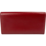 Louis Vuitton Red Epi Leather Flap Wallet
