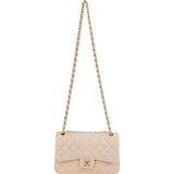 Chanel Quilted Lambskin Jumbo Double Flap Crossbody Bag