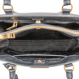 Prada Black Saffiano Leather Galleria Handbag