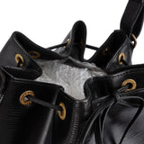 Louis Vuitton Noir Epi Leather Sac Noé Grande Shoulder Bag