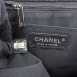 Chanel Sequin Tweed Palladium CC Jumbo Double Flap Crossbody Bag