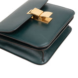 Celine Green Calfskin Classic Box Bag Small Crossbody Bag