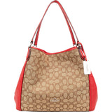 Coach Monogram Signature Canvas Celeste Convertible Hobo Shoulder Bag