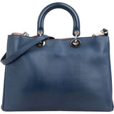 Christian Dior Blue Calfskin Leather Diorissimo Handbag