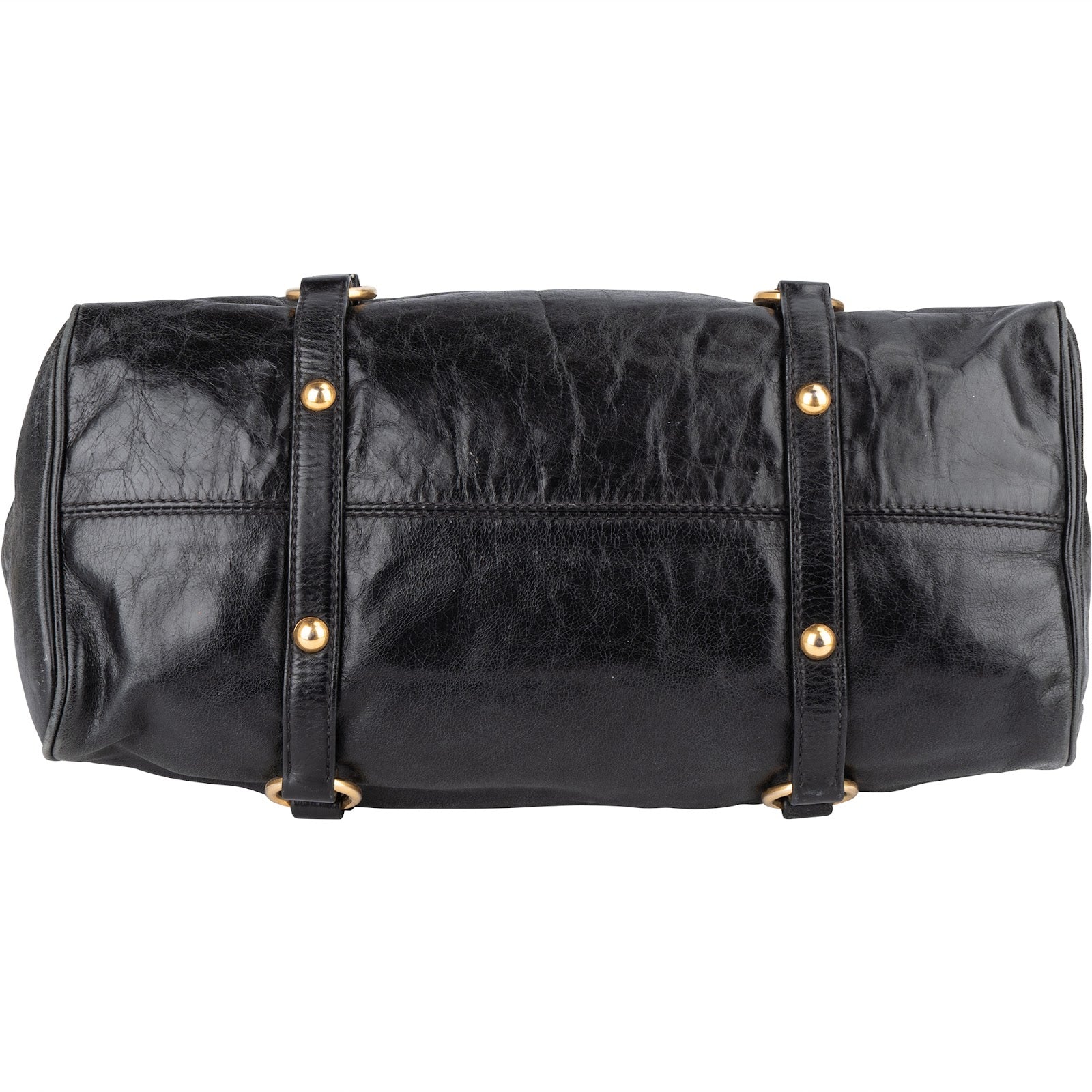 Miu Miu Vitello Lux Leather City Handbag - vintageandkickz