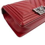 Chanel Chevron Lambskin Small Boy Single Flap Crossbody Bag
