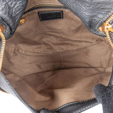 Chloé Black Leather Marcie Saddle Zip Crossbody Bag