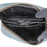 Saint Laurent Chevron Denim Lou Camera Crossbody Bag