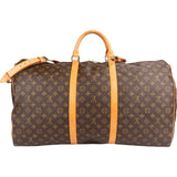 Louis Vuitton Monogram Canvas Keepall 60 Bandoulière Travel Bag
