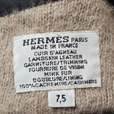 Hermès Lambskin Mink Fur Princess Padlock Kelly Gloves