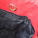 Prada Red Calf Vitello Handbag