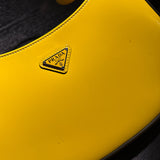 Prada Yellow Patent Leather Triangle Cleo Shoulder Bag