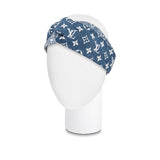 Louis Vuitton Denim Monogram Headband Hair Accessory M77470
