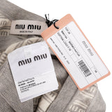 Miu Miu Grey Emblem Monogram Knit Bralette Top (FR38)