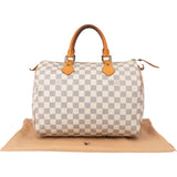 Louis Vuitton Damier Azur Monogram Speedy 30 Handbag