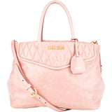 Miu Miu Quilted Loto Leather City Handbag