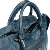 Balenciaga Blue Leather City Handbag