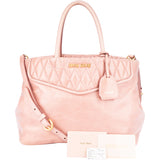 Miu Miu Quilted Loto Leather City Handbag