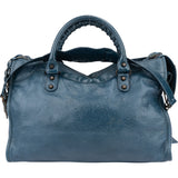Balenciaga Blue Leather City Handbag