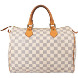 Louis Vuitton Damier Azur Monogram Speedy 30 Handbag