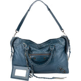 Balenciaga Blue Leather City Handbag