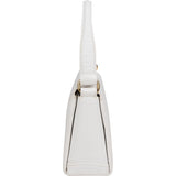 Gucci All White Leather Turnlock Handbag