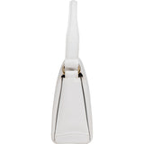 Gucci All White Leather Turnlock Handbag