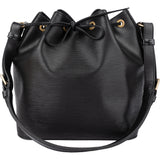 Louis Vuitton Noir Epi Leather Sac Noe Petit Shoulder Bag