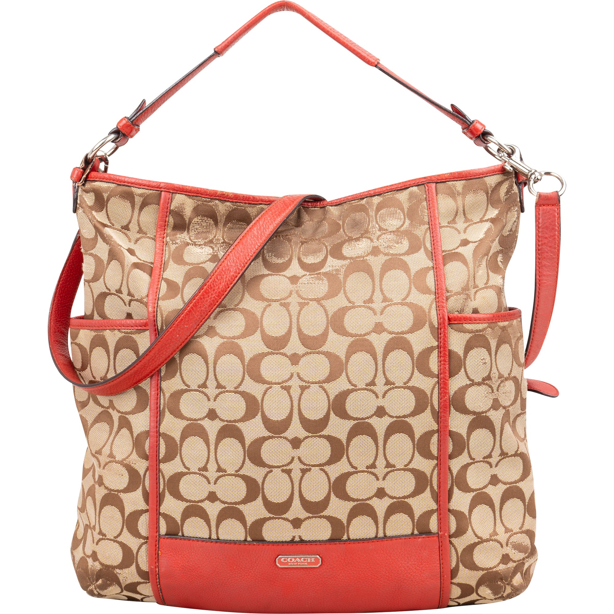 Coach Signature Monogram Handbag - vintageandkickz