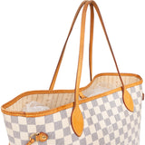 Louis Vuitton Damier Azur Monogram Neverfull MM Shopper Handbag