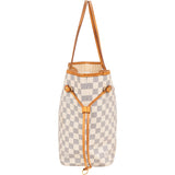 Louis Vuitton Damier Azur Monogram Neverfull MM Shopper Handbag